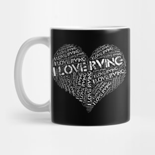 I Love RVing Distressed Camping T shirt Mug